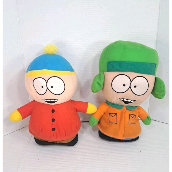 South Park Plush Figures Lot Eric Cartman & Kyle Broflovski 13” Nanco 2008 READ - Picture 1 of 12